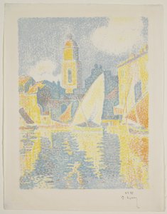 Hamnen i St Tropez av Paul Signac