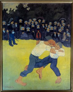 Den bretonska kampen Målning av Paul Serusier (1863-1927) 1890 Sön. 0,92x0,73 m Paris, Orsay-museet av Paul Sérusier
