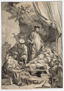 Saints Cosmas och Damian vårdar de sjuka av Paul Troger