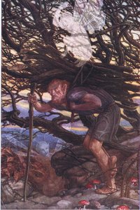 Och ändå behöver jag måste förbanna, illustration från The Tempest, 1908 av Paul Vincent Woodroffe