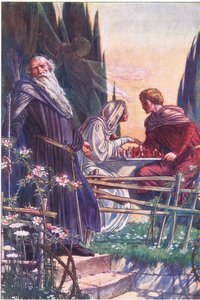 Sweet Lord, you play me false, illustration från The Tempest, 1908 av Paul Vincent Woodroffe