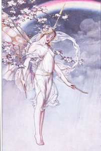 Himlens drottning, vars vattniga båge och röra och jag, bjuder på att lämna dessa, illustration från The Tempest, 1908