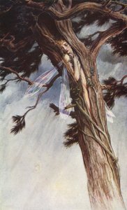 The Tempest av William Shakespeare, Akt I, Scene 2 (färg litho) av Paul Vincent Woodroffe