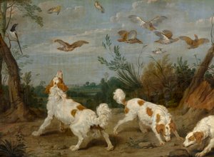 Partridge Hunt (olja på duk)