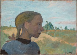 Porträtt av en flicka av Paula Modersohn-Becker