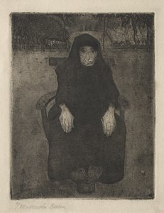 Sittande gammal kvinna av Paula Modersohn-Becker