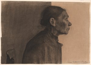 Kvinna i profil, vänd åt höger av Paula Modersohn-Becker