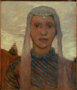 Flicka med slöja av Paula Modersohn Becker