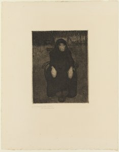 Sittande gammal kvinna av Paula Modersohn Becker