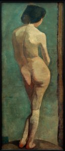 Stående kvinnlig naken bakifrån av Paula Modersohn Becker