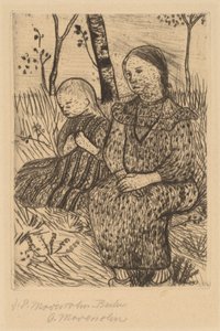 Två bondflickor av Paula Modersohn Becker