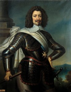 Porträtt av Charles de Lorraine, prins av Joinville, hertig av Joyeuse och 4:e hertig Guise (1571-1640) ljumske son till Henri de Guise Målning av Paulin Guerin (1783-1855) 1800-talet sön. 1,22x0,96 m