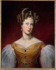 Porträtt av Marie Caroline, prinsessan av Bourbon - Sicilien och hertiginnan av Berry (1798-1870) Målning av Paulin Guerin (1783-1855) 1819 Sön. 0,69x0,54 m