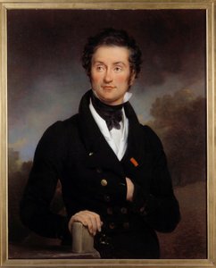 Porträtt av författaren Charles Nodier (1780-1844) Han höll en litterär salong där de stora romantiska konstnärerna (Hugo, Lamartine, Vigny...) Målning av Paulin Guerin (1783-1855) 1800-talet. Paris, Arsenals bibliotek. av Paulin Jean Baptiste Guerin