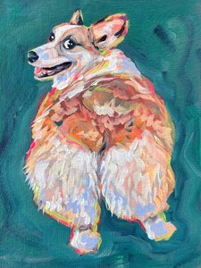 En livlig corgi