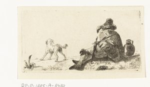 Man med hund av Paulus Charles Gerard Poelman