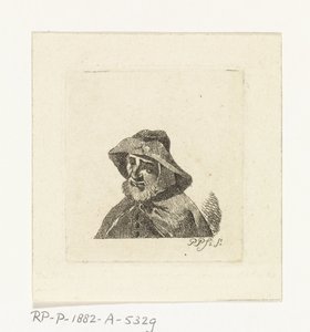 Gammal man i fiskarhatt av Paulus Charles Gerard Poelman