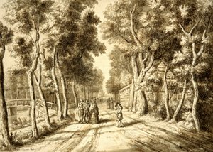 Bezuidenhoutseweg sett mot Wassenaar, 1756 av Paulus Constantijn la Fargue
