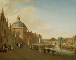 Dockningsbassängen i pråmkanalen i Leidschendam Vändbassängen i dragkanalen i Leidschendam