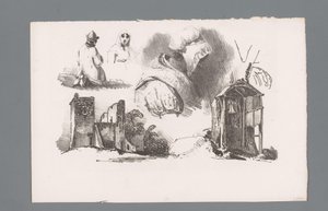 Tre figurer och två ruiner Principer för landskap (serietitel) Principles de paysages (serietitel) av Paulus Lauters