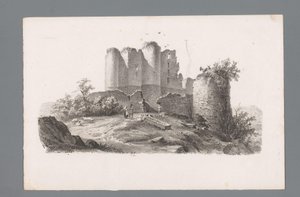 Utsikt över en ruin med ett torn Principles of Landscapes (serietitel) Principes de paysages (serietitel)