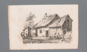 Utsikt över en gata med hus Principer för landskap (serietitel) Principles de paysages (serietitel) av Paulus Lauters