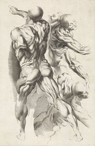 Anatomisk studie av tre figurer med utsträckta armar Ritboken av Peter Paul Rubens (serietitel)