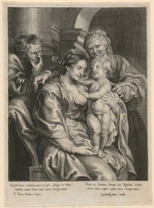Heliga familjen med Anna av Paulus Pontius