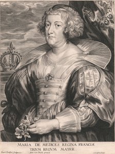 Marie de Medicis, Frankrikes drottning, de tre kungarnas moder av Paulus Pontius