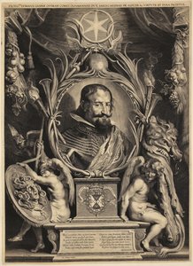 Porträtt av Gaspar de Guzmán, greve av Olivares av Paulus Pontius