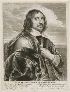 Porträtt av Johannes de Heem av Paulus Pontius