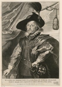 Porträtt av Vladislav IV Vasa, prins av Polen och Sverige av Paulus Pontius