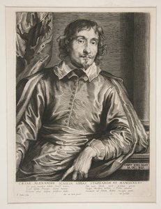 Porträtt av abbé Caesar Alexander Scaglia av Paulus Pontius
