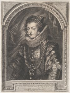 Porträtt av Elisabeth av Bourbon, drottning av Spanien, 1632, 1632. av Paulus Pontius