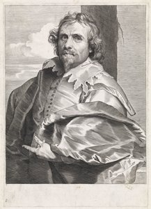 Porträtt av målaren Daniël Mijtens (I) av Paulus Pontius