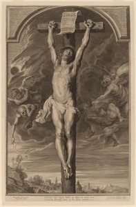 Kristus på korset av Paulus Pontius, after Sir Peter Paul Rubens