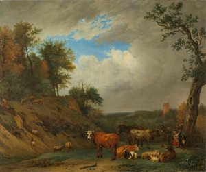 Herdar med sin boskap av Paulus Potter (after)