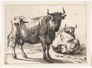 En stående och en liggande ko The Bullen-häftet (serietitel) av Paulus Potter