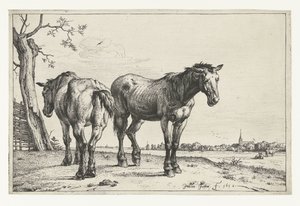Två ploghästar Hästar (serietitel) av Paulus Potter