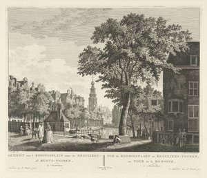Utsikt över Munttoren i Amsterdam Utsikt från 