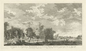 Ruin av Sollenburgs krutfabrik efter explosionen den 14 augusti 1758 Rester av kruytmakerye Sollenburg vid Overtoomse Weg nära Amsterdam, hoppade den 15 augusti 1758 (titel på objekt)