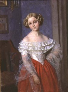 Porträtt av Olga Ivanovna Demonkala (1840-c.1927) 1851 (olja på duk)