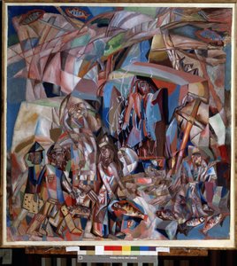 ""Fiskebåten"" (En fiskebåt) Målning av Pavel Nikolajevitj Filonov (1883-1941) 1913-1914 Ryska statens museum, Sankt Petersburg av Pawel Nikolajewitsch Filonow