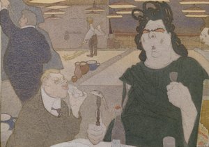 Fyodor Shalyapin karikatyr, 1910-talet av Pavel Yegorovich Shcherbov