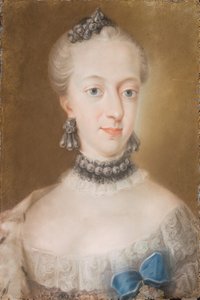 Porträtt av Juliane Marie 1729-1796, drottning av Danmark och Norge, mitten av 1700-talet.
