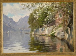Vårdag vid Luganosjön av Peder Monsted