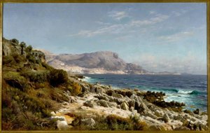 Kusten nära Monte Carlo av Peder Monsted