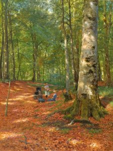 P.Mönsted, I skogsröjningen av Peder Monsted
