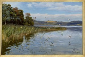 Sommardag vid sjön av Peder Monsted