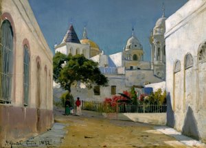 Stadsutsikt i Cadiz av Peder Monsted
